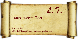 Lumnitzer Tea névjegykártya