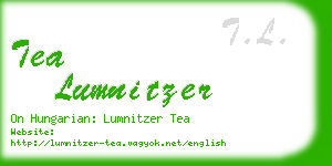 tea lumnitzer business card